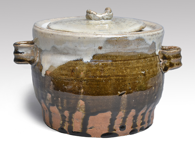 朝鮮唐津水指 西岡小十（作）共蓋 誂え蓋 共箱 | 古美術ささき