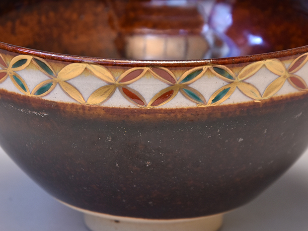 色絵天目口七宝画 数茶碗 10客 清閑寺窯 杉田祥平(作) 共箱 | 古美術ささき