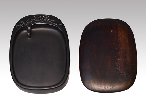 甲斐雨端硯 十一世 雨宮静軒(作) 梅寿硯 共箱 未使用 | 古美術ささき