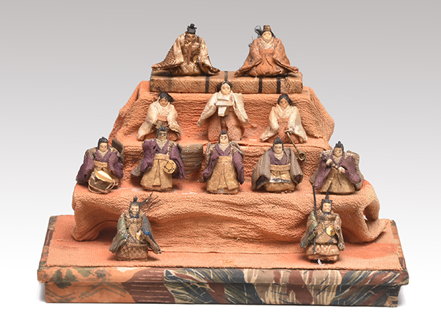 芥子人形 雛人形段飾り 12人揃い 牙人形 江戸後期頃 浅原革世氏旧蔵品