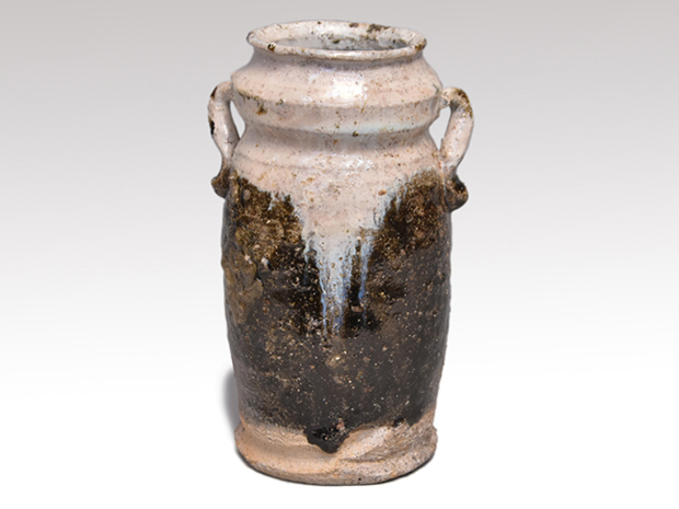 朝鮮唐津耳付花入 西岡小十(作) 共箱 | 古美術ささき