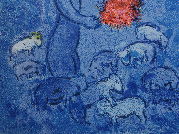 真作】マルク・シャガール リトグラフ 春:「ダフニスとクロエより