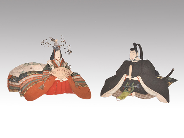 松本押絵 内裏雛 一対 慶応3年 共箱 日本人形美と幻想所載品 浅原革世