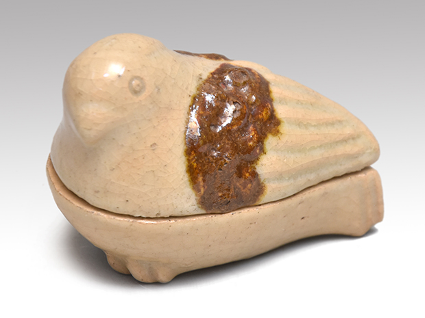 京焼 白磁 香合 鶴香合 茶道具 アンティーク香合 江戸期 古美術 1客