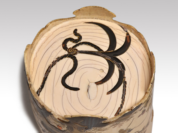 花鳥蒔絵 象牙蓋物 螺鈿珊瑚入り 光民（作） | 古美術ささき