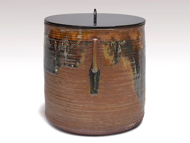 高取焼 水指 十三代 亀井味楽(作) 共箱 誂え蓋付 | 古美術ささき