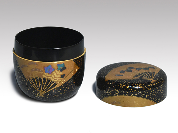 扇面蒔絵 利休棗 輪島塗 高崎秋峰(作) 共箱 | 古美術ささき