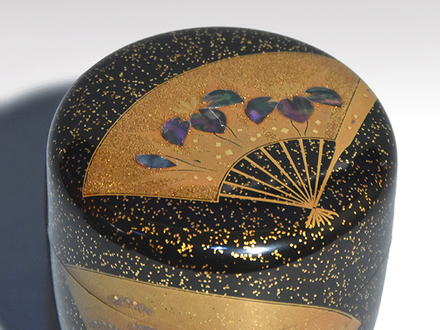 扇面蒔絵 利休棗 輪島塗 高崎秋峰(作) 共箱 | 古美術ささき