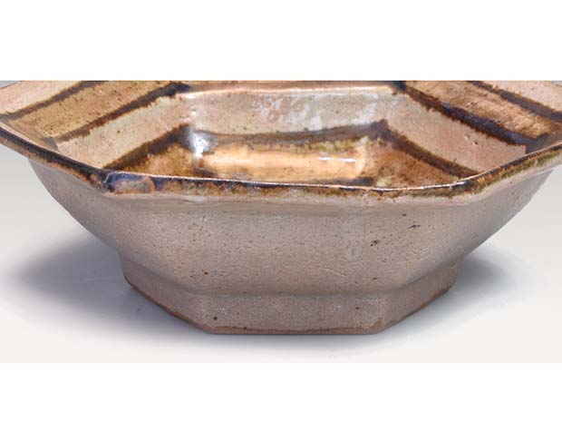 鉄絵六角鉢 浜田庄司（作） 共箱 | 古美術ささき