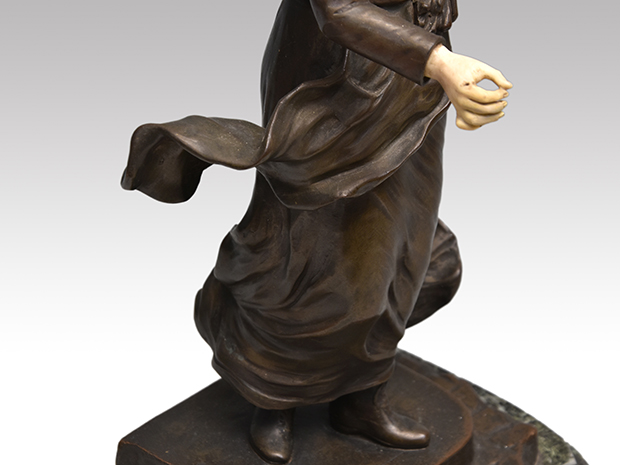 DOMINIQUE ALONZO 女性 ブロンズ 彫刻 象牙 大理石 20世紀初頭 | 古