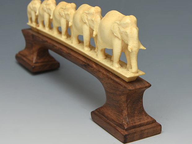 象牙 置物 象5頭 | 古美術ささき