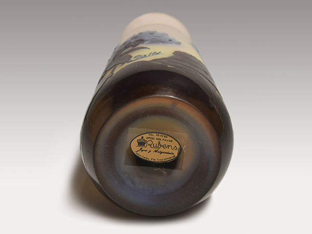 Galle ガレ 花文 フラワーベース 被せガラス 1900年代初頭 | 古美術ささき