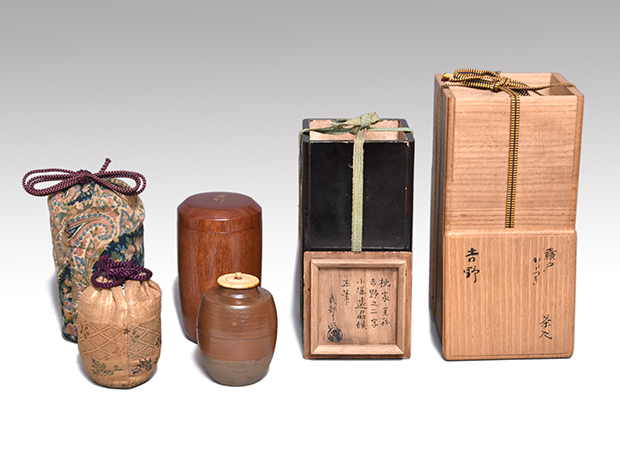 ♢乾山焼？珍品 芭蕉扇 唐貴婦人 金彩銀彩 蓋付き沈香壺 明治時代 古