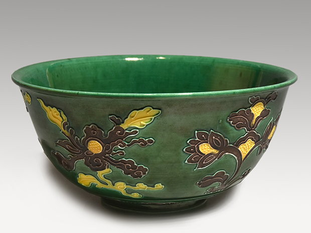 青交趾鉢 十四代 永楽得全室妙全作 共箱 | 古美術ささき