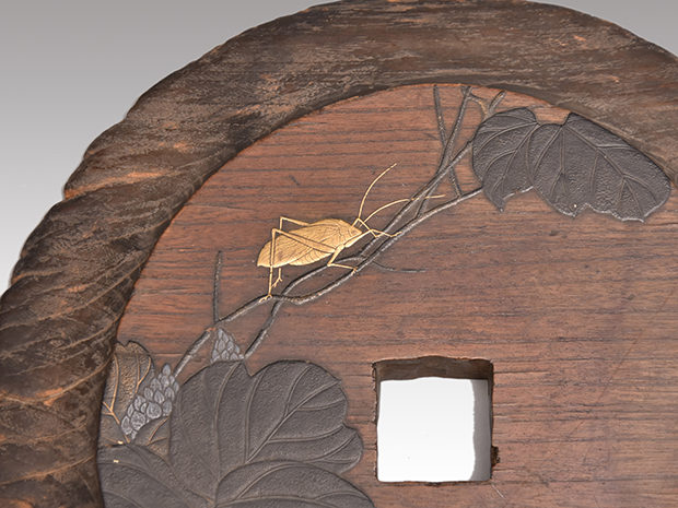 古材 葛に虫蒔絵 花台 盆栽台 香炉台 江戸から明治頃 | 古美術ささき