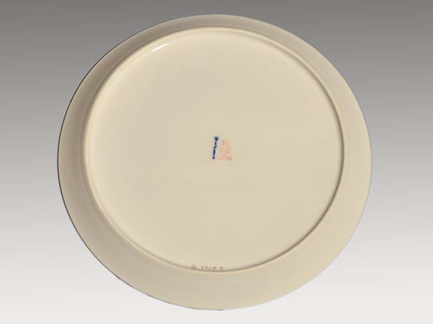 ドイツ ベルリンKPM 花蝶文 20㎝ プレート 飾り皿 1870～1910年頃 | 古
