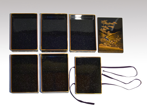 春秋蒔絵 五段重 長箱 小物箱 菓子器 コレクション箱にも | 古美術ささき