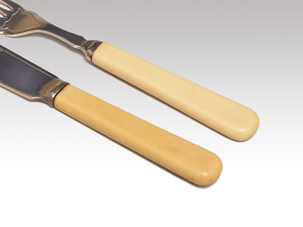 英国 YEOMAN シルバープレート 象牙 カトラリー 11本セット（フォーク