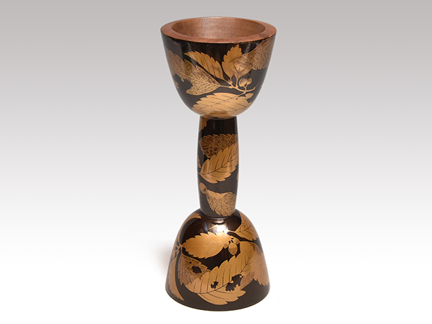 小鼓胴 クヌギ蒔絵（団栗）江戸後期 | 古美術ささき