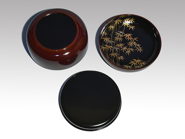 竹蒔絵食籠 箕輪一星（造）共箱 | 古美術ささき