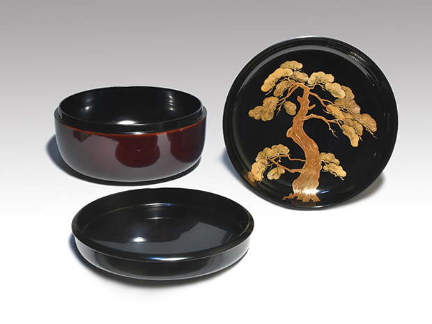 老松蒔絵食籠 箕輪一星（造）共箱 | 古美術ささき