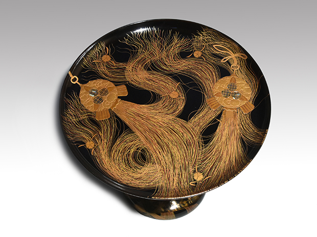 久寿玉（薬玉）蒔絵 高坏（たかつき） 菓子器 | 古美術ささき