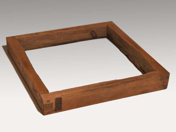 南禅寺 沢栗古材炉縁 共箱 | 古美術ささき