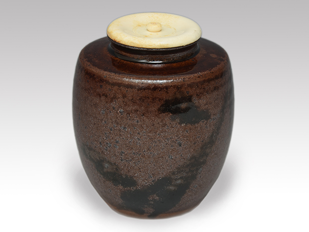 北野肩衝写茶入 平安東山 笹田仁史（作) 共箱 牙蓋 仕服（鎌倉間道) 未