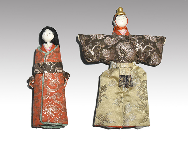 立雛 一対(2体) 高さ15㎝ 明治から大正頃 浅原革世氏旧蔵の品 | 古