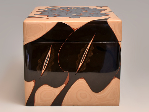 彫漆 水葵 茶箱 音丸耕堂(作) 共箱 | 古美術ささき