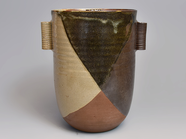 仁清意 むしあけ焼 管耳水指 共蓋付 | 古美術ささき