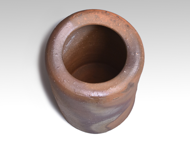 備前花入 山本陶秀（作) 共箱 人間国宝 | 古美術ささき