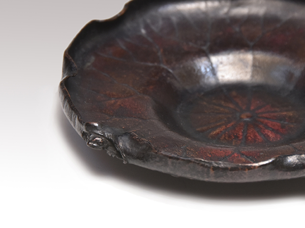 斑紫銅 蓮葉形茶托 五枚 三浦研斎(作) 共箱 | 古美術ささき