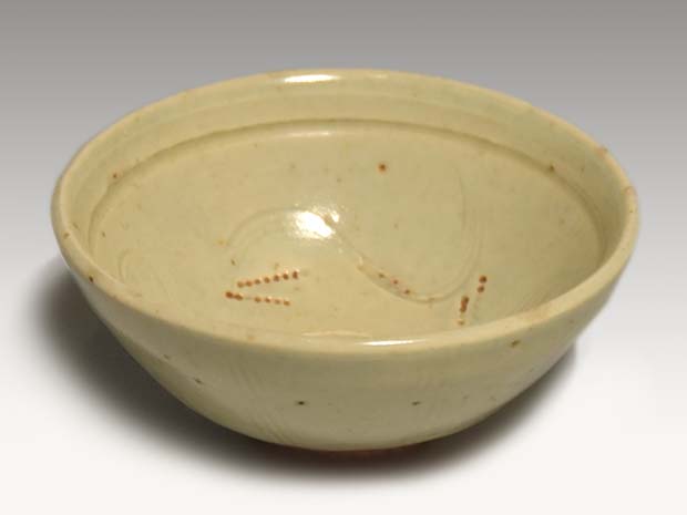 初代 眞清水蔵六(作) 珠光青磁盃・ぐい呑み 二代蔵六識箱 | 古美術ささき