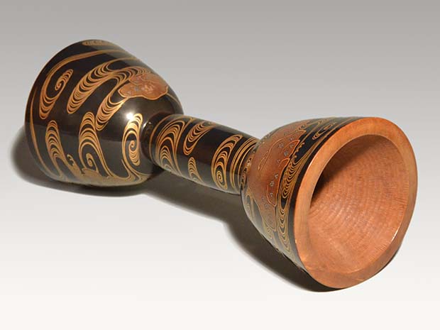 小鼓胴 流水蒔絵 明治時代頃 | 古美術ささき