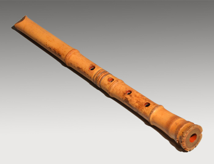 尺八 郡山流 焼印銘「如堂」「晃山」 1尺8寸 | 古美術ささき