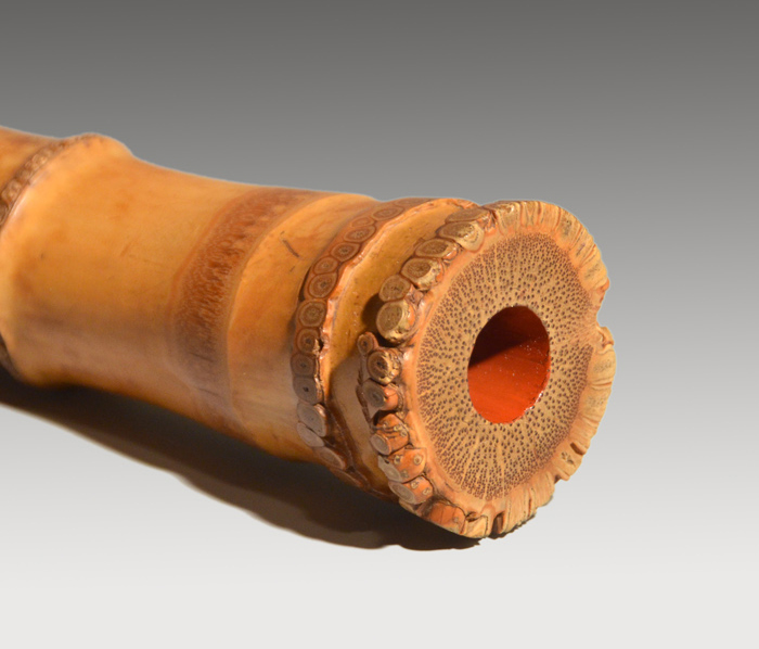 尺八 郡山流 焼印銘「如堂」「晃山」 1尺8寸 | 古美術ささき