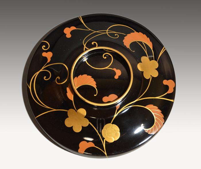 輪島塗 梅唐草蒔絵 煮物椀 10客 共箱 | 古美術ささき