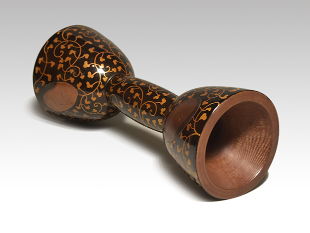 能面散し蒔絵 小鼓銅 江戸時代 | 古美術ささき