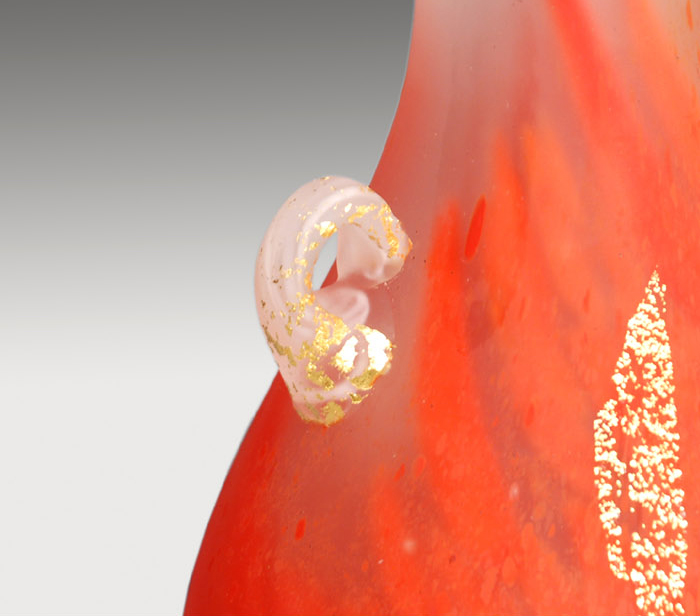 手吹 朱金彩花瓶 藤田喬平(作) | 古美術ささき