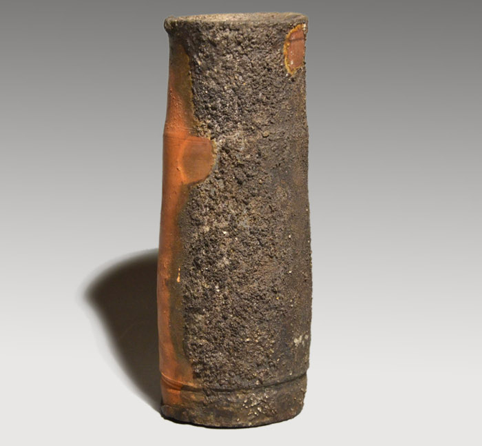 備前花入 藤原 啓(作) 窯変出来 共箱 | 古美術ささき