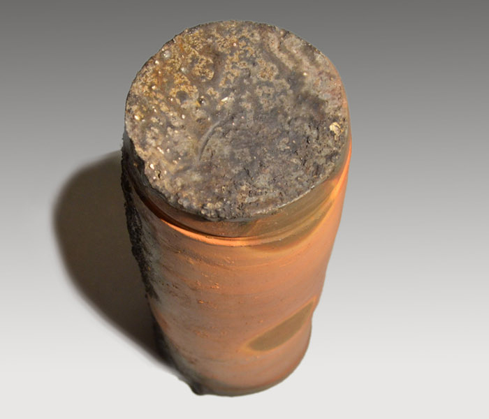 備前花入 藤原 啓(作) 窯変出来 共箱 | 古美術ささき