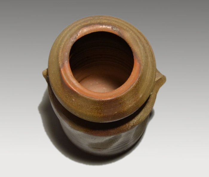 備前耳付き花入 藤原 雄(作) 共箱 | 古美術ささき