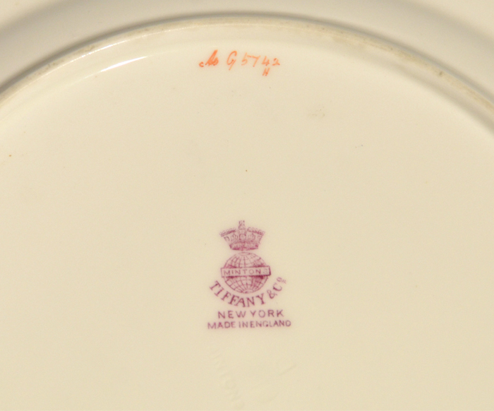 アンティーク ミントン&ティファニー 金彩 アシッド・ゴールド