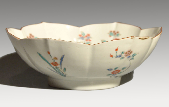 古伊万里（柿右衛門様式）色絵花文輪花鉢 菓子器 江戸時代中期頃 | 古