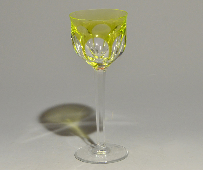 Moser モーゼル クリスタル ハンドカット ワイングラス 6客 色ガラス