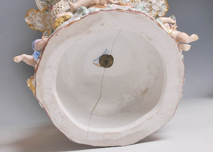 マイセン 色絵人物文コンポート(四季の寓意) 1870年頃 | 古美術ささき