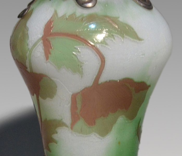 セーブル・クリスタルガラス アールヌーヴォー 花文 花瓶 | 古美術ささき