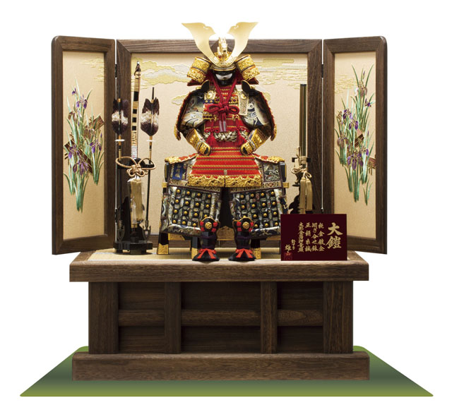 金小札赤糸威大鎧 焼桐高床台飾No3211セット | 五月人形・鎧兜