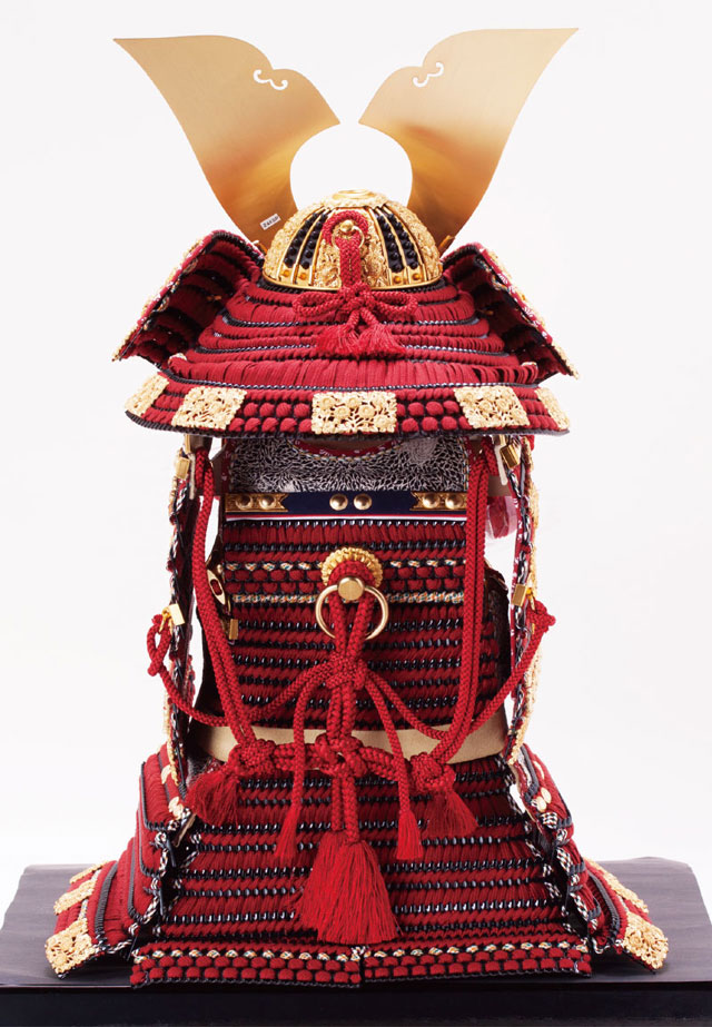 青森 櫛引八幡宮所蔵 国宝模写 菊一文字金物赤糸威鎧飾り No321